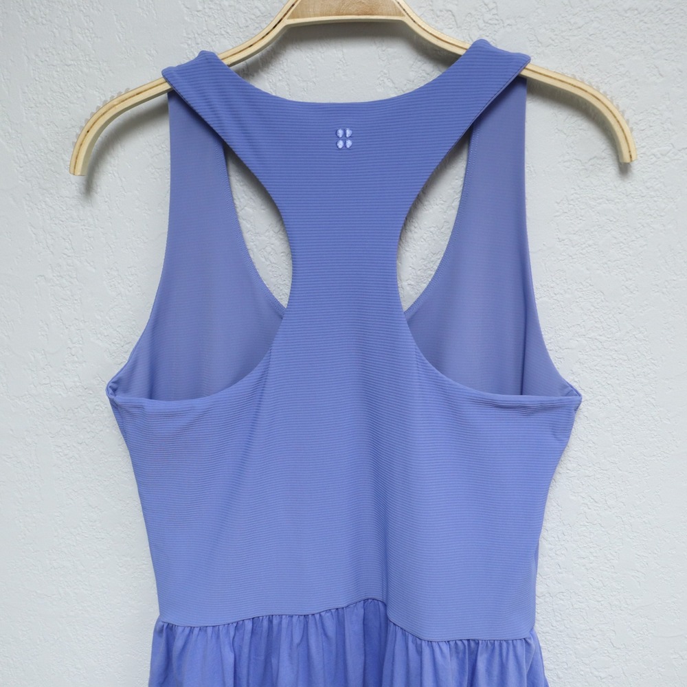 Sweaty Betty Explorer Rib Bodice Racerback Midi Dress 10 Blue Athleisure Pockets - Picture 5 of 11